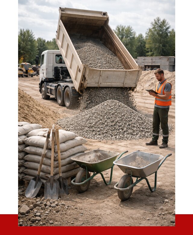 Доставка нерудных материалов в Мценске от 1215 руб. | ПРОНЕРУДМцн