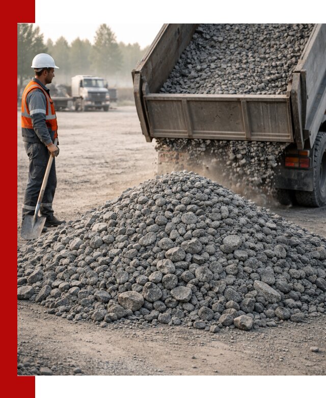 Гранитный щебень фракции 100–201 для строительства в Мценске