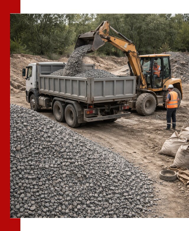 Доставка гравийного щебня в Мценске оптом и в розницу