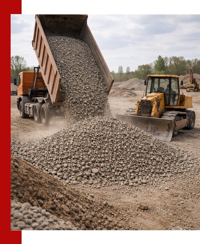 Доставка гравийного щебня фракции 40-70 в Мценске