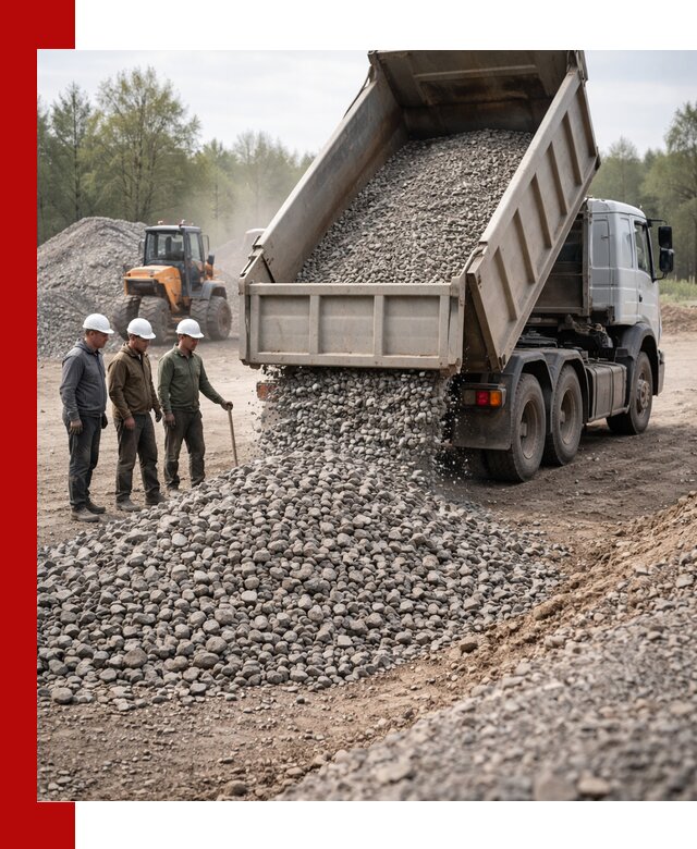 Доставка гравийного щебня фракции 70-120 в Мценске