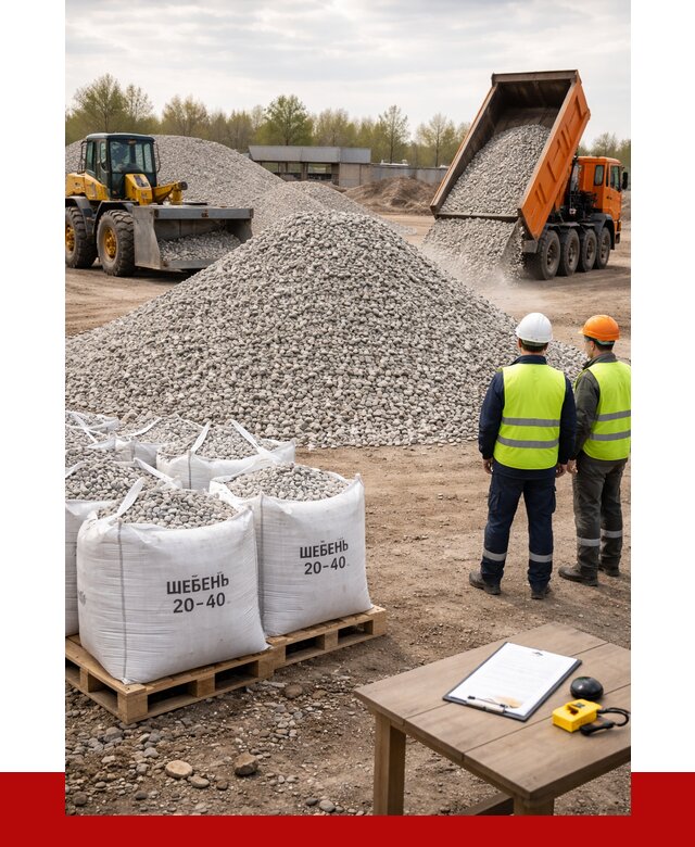 Известняковый щебень 20-40 в Мценске от 2127 р. ПРОНЕРУДМцн