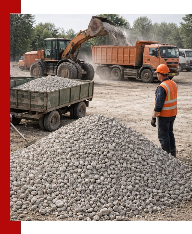 Доставка известнякового щебня фракция 20–40 в Мценске