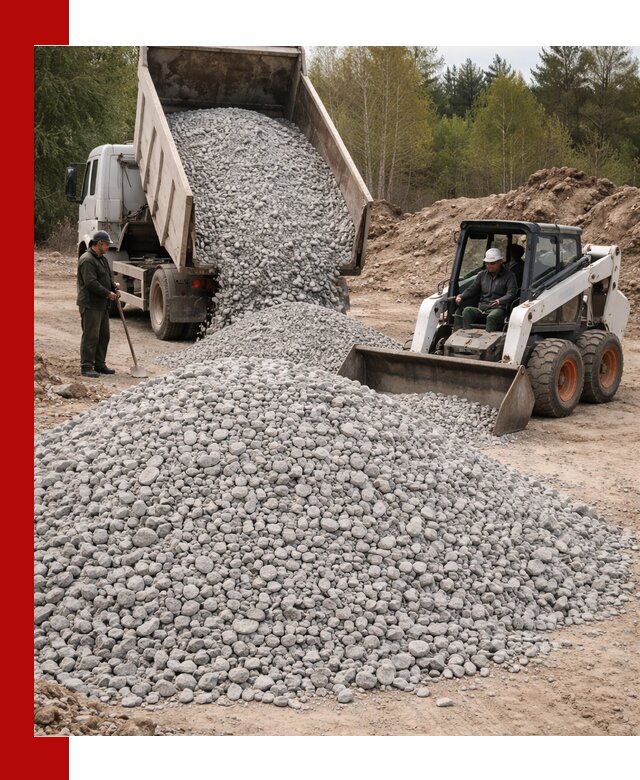 Доставка доломитового щебня в Мценске напрямую от карьера