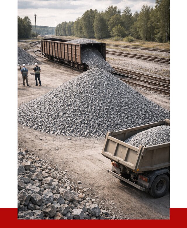 Железнодорожный щебень 20-60 в Мценске от 1722 р. | ПРОНЕРУДМцн