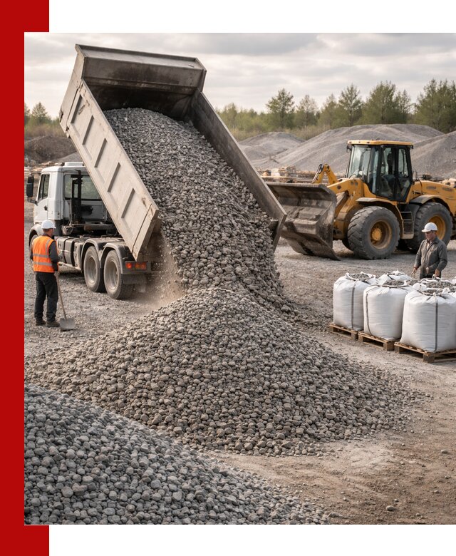 Бетонный щебень фракция 5–20 с доставкой в Мценске