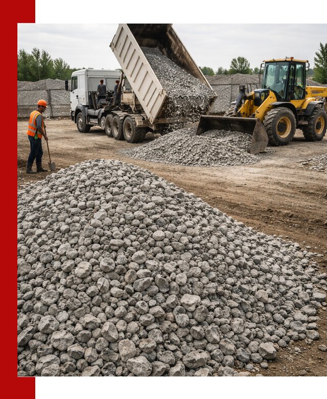 Доставка бетонного щебня фракции 40-70 в Мценске