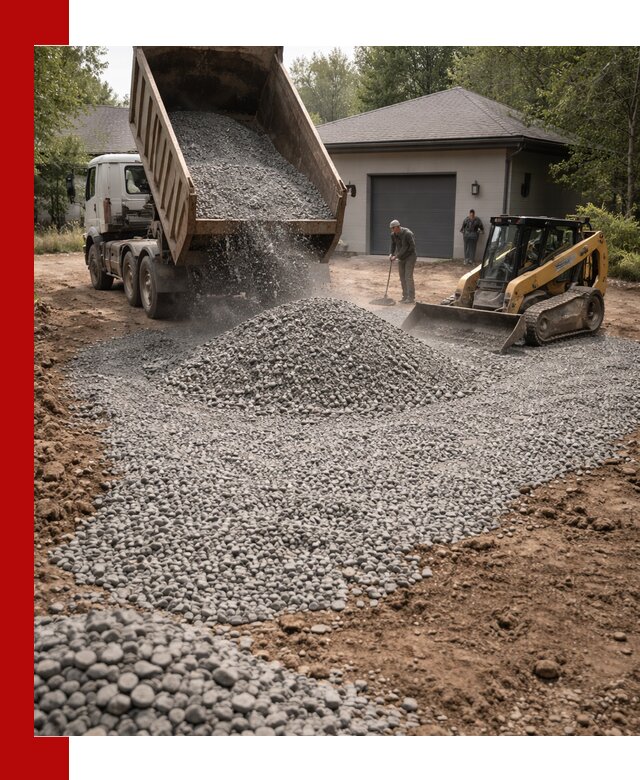 Щебень для парковки в Мценске: доставка и укладка качественного материала