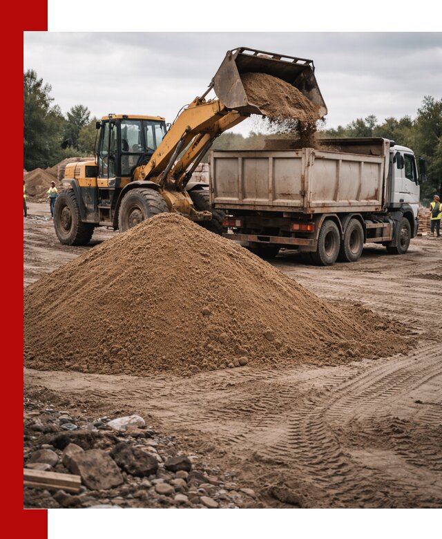 Доставка речного песка навалом в Мценске быстро и выгодно