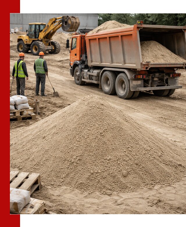 Доставка и продажа мытого речного песка в Мценске