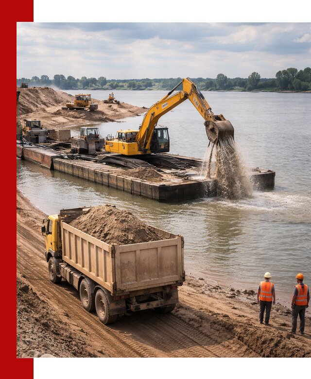 Намывной песок с доставкой в Мценске оптом и в розницу