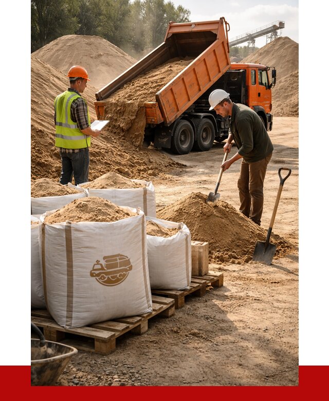 Строительный песок в Мценске от 2228 р. с доставкой, ПРОНЕРУДМцн