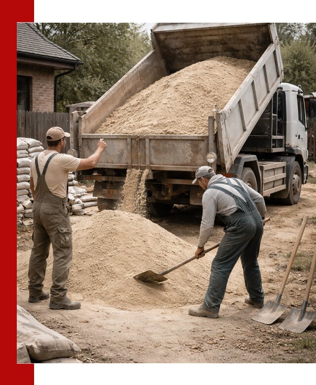 Песок для штукатурки с доставкой в Мценске качественный и чистый