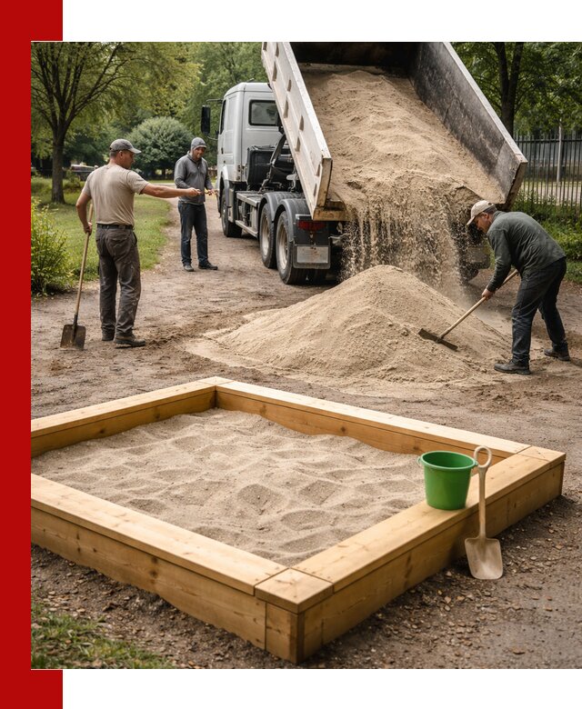 Песок для песочницы с доставкой в Мценске недорого и чистый