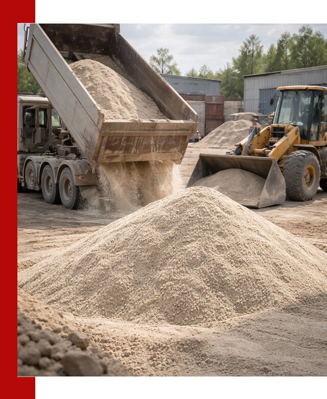 Кварцевый песок с доставкой в Мценске для строительных работ