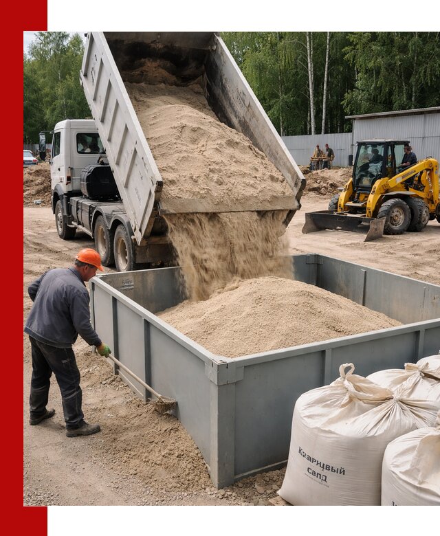 Кварцевый песок для фильтра в Мценске — доставка и качество