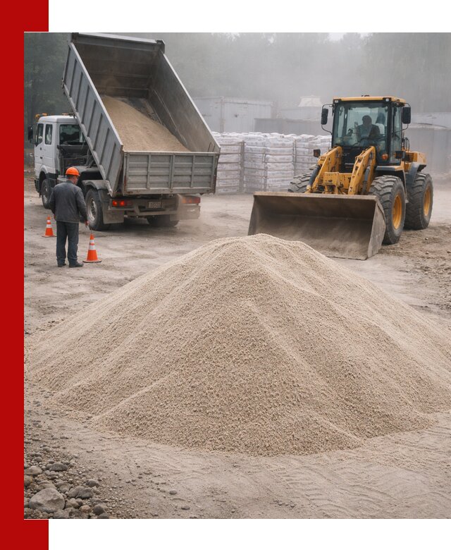Кварцевый песок фракция 0–8 для стройработ в Мценске