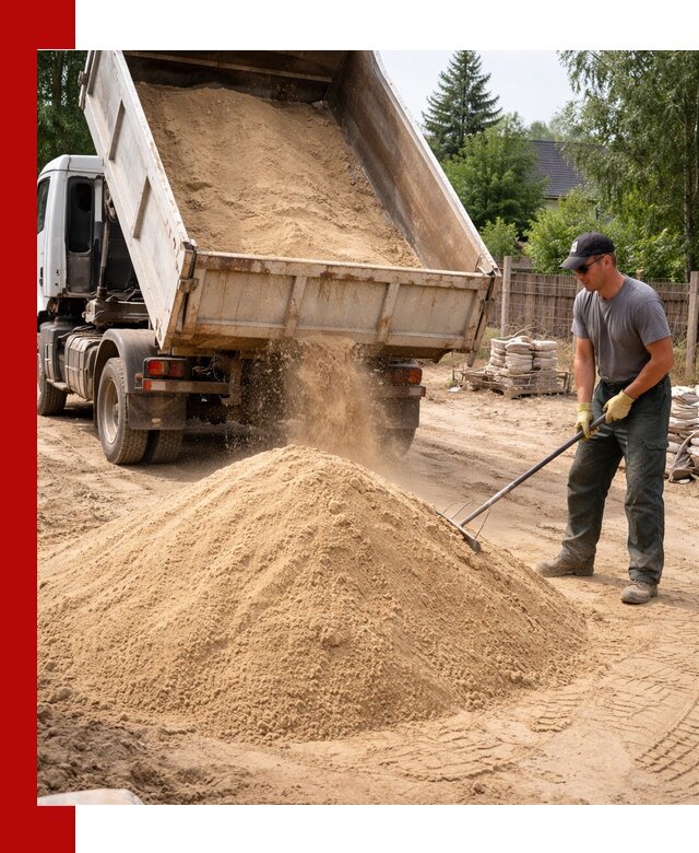 Доставка сухого песка самосвалами в Мценске