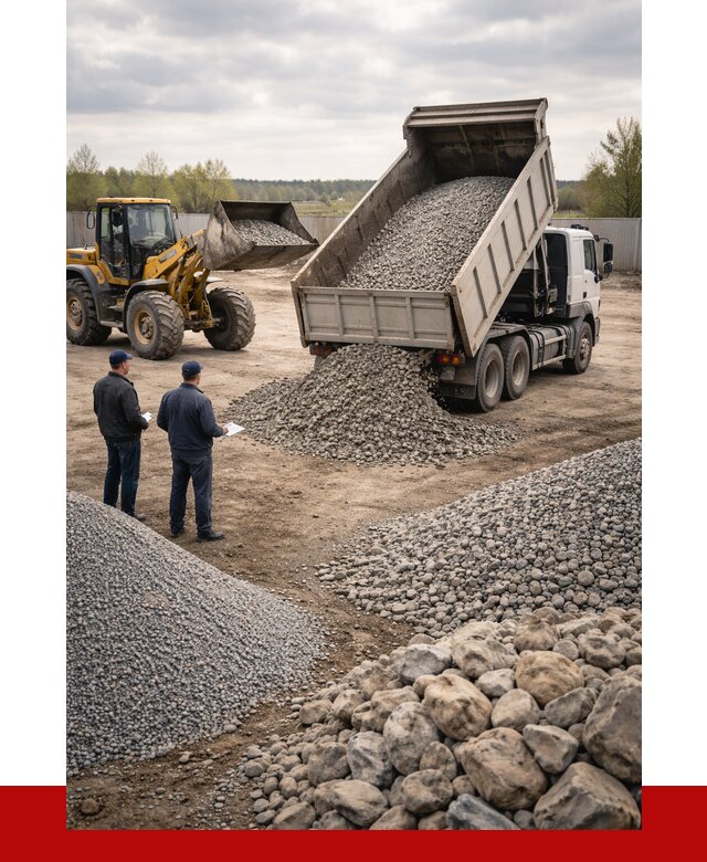 Гравий и камень с доставкой в Мценске от 4253 р. - ПРОНЕРУДМцн