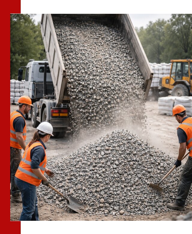 Доставка гравия и камня в Мценске оптом и в розницу