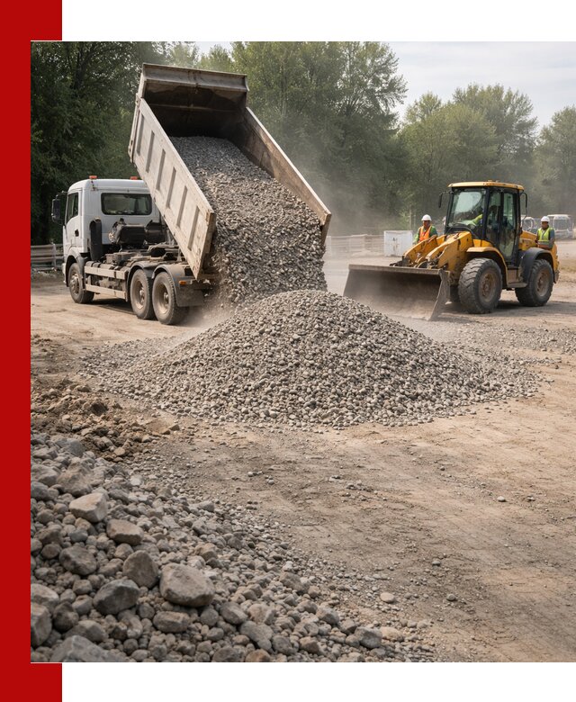 Гравий фракция 5–20 доставка в Мценске оптом и в розницу