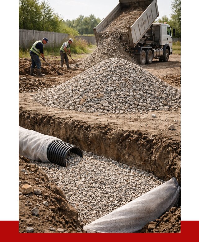 Гравий для дренажа в Мценске от 2228 р., доставка ПРОНЕРУДМцн