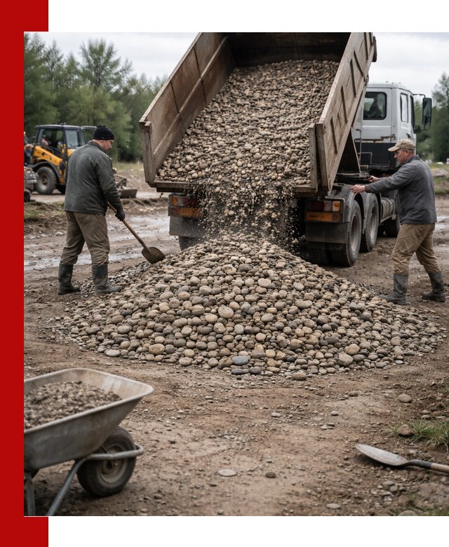Доставка гальки речной оптом и в розницу в Мценске