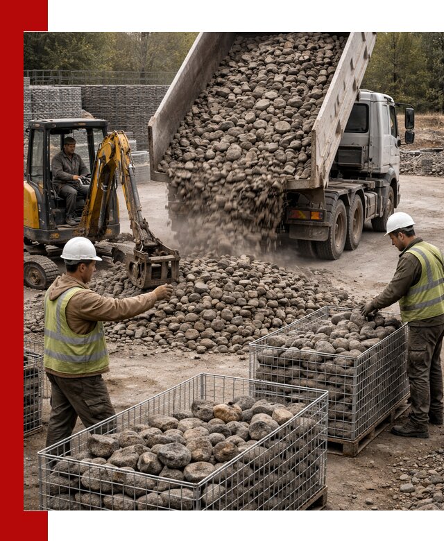 Камень для габионов фракция 100–201 в Мценске