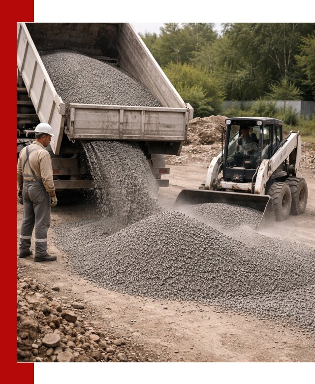 Доставка гравийного отсева 0-5 в Мценске оптом и в розницу