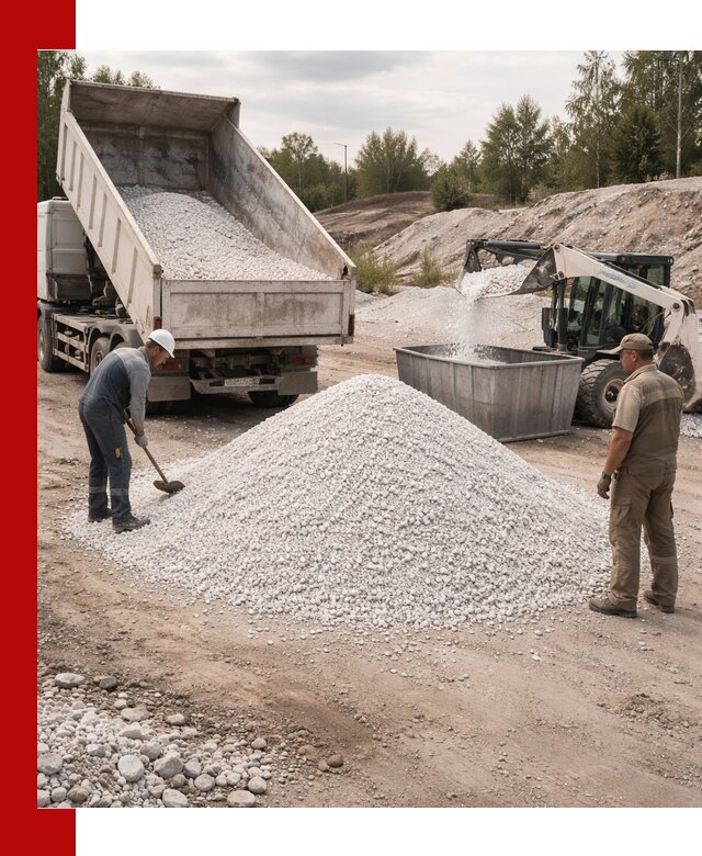 Доставка и продажа белой мраморной крошки в Мценске