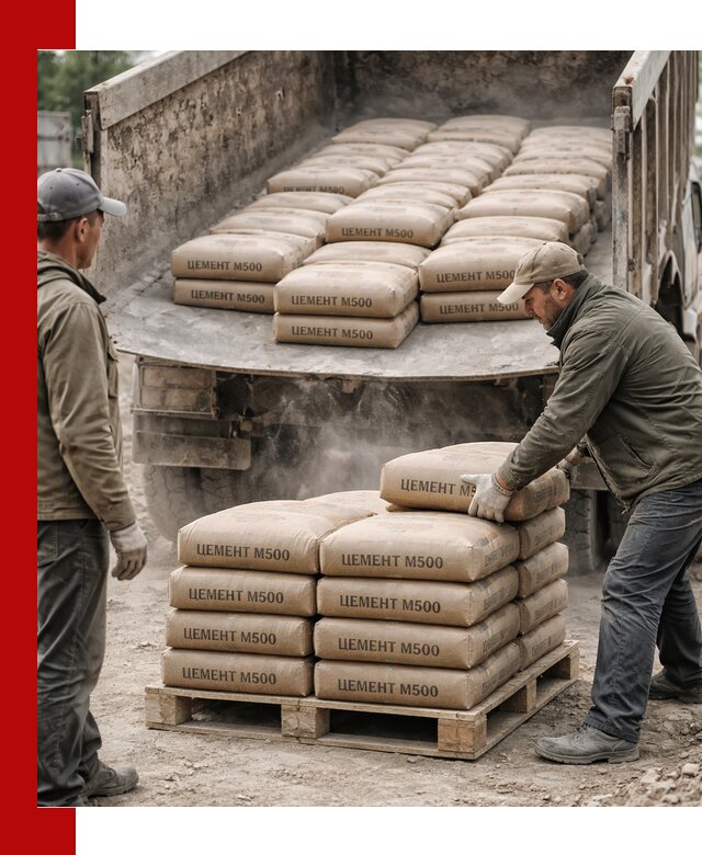 Цемент М500 с доставкой самосвалом в Мценске