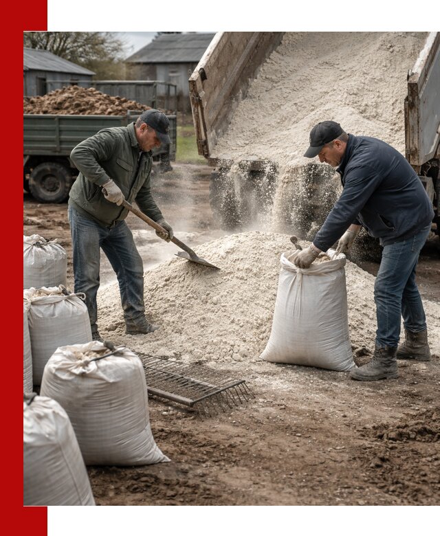 Доставка извести пушонки в Мценске оптом и мелким оптом