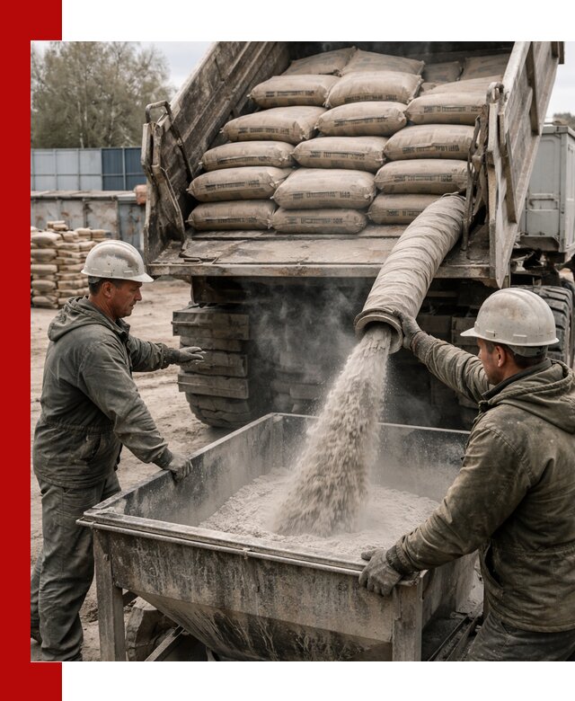 Доставка цемента М400 в Мценске оптом и в розницу