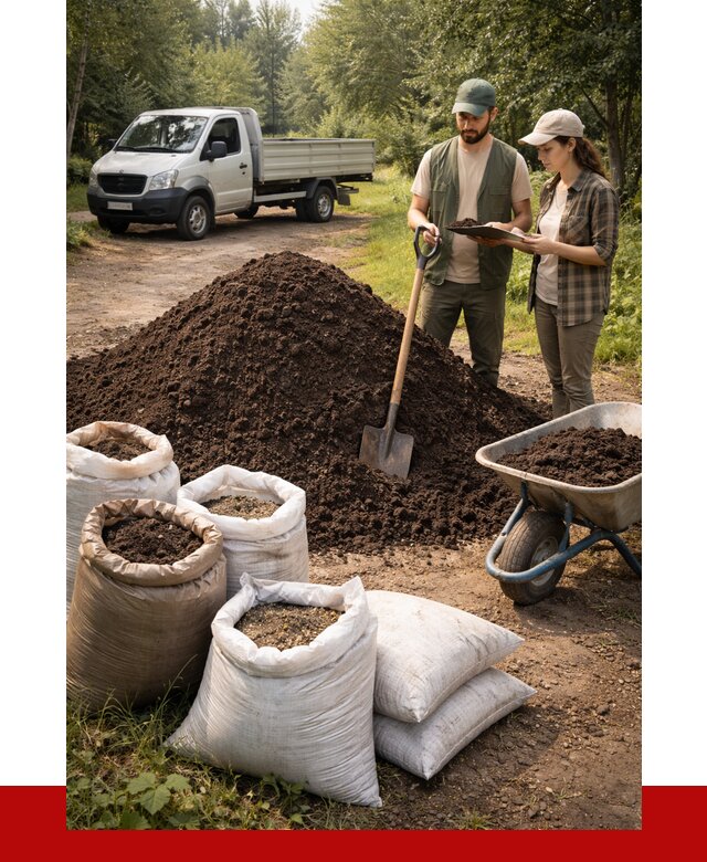 Купить грунт с доставкой в Мценске от 4557 р. за м3 | ПРОНЕРУДМцн