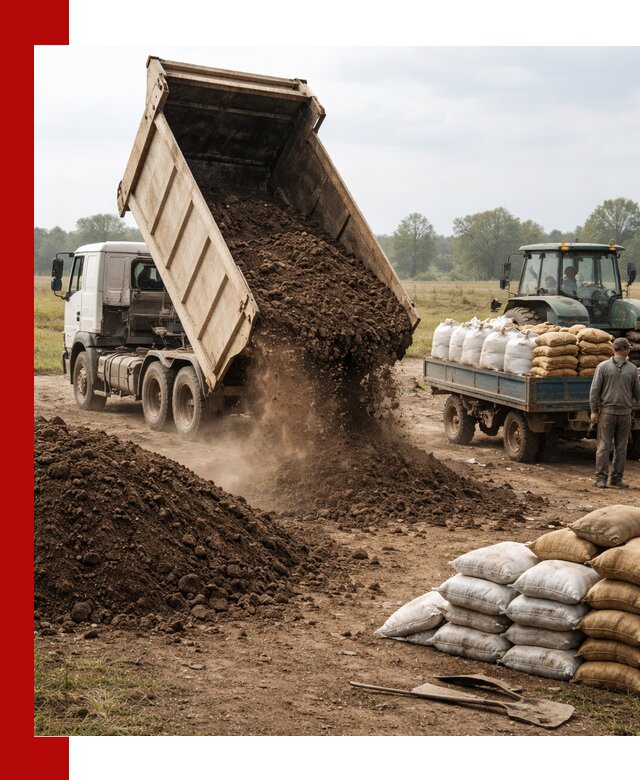 Доставка грунта и удобрений оптом в Мценске для сельхоз и строительства