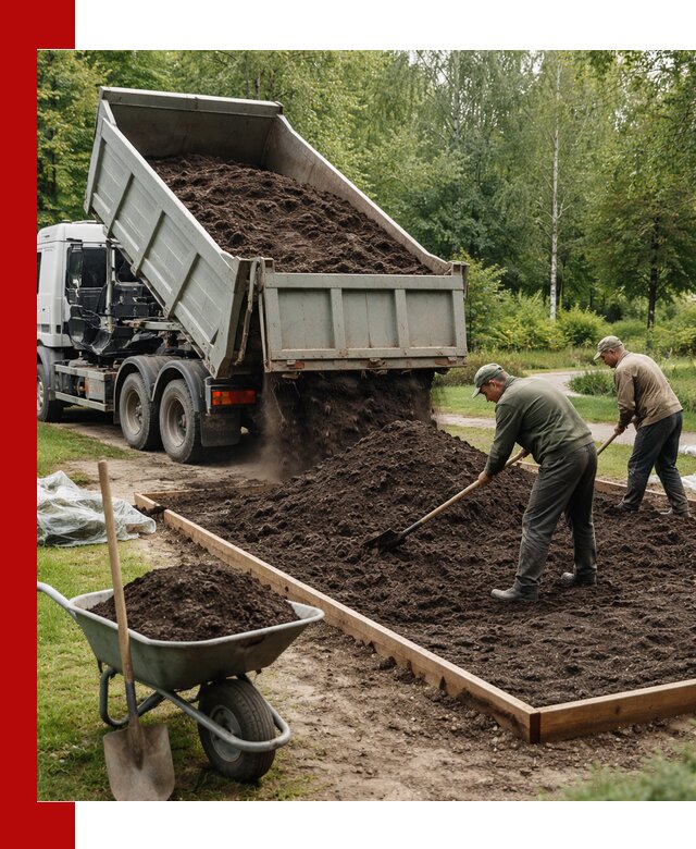 Доставка грунта для озеленения и благоустройства в Мценске