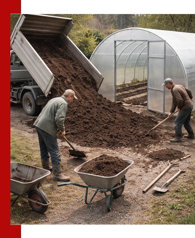 Грунт для теплицы с доставкой в Мценске — плодородный субстрат под растения