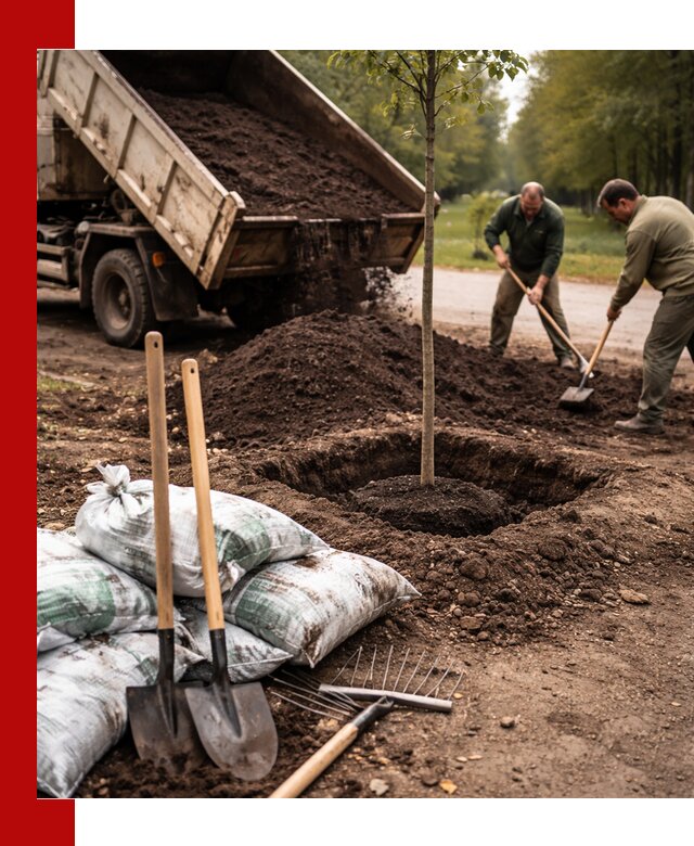 Грунт для посадки деревьев в Мценске — доставка и подготовка почвы