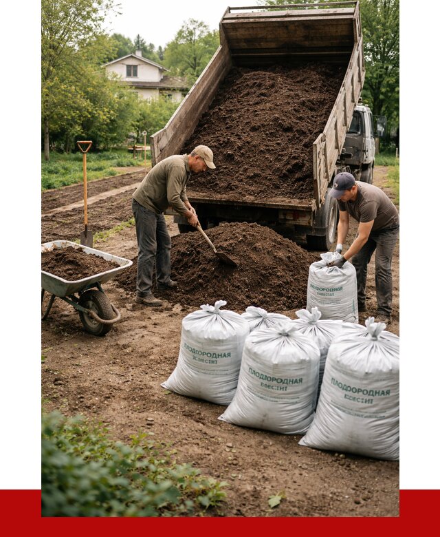 Плодородная смесь в Мценске от 4253 р./куб с доставкой | ПРОНЕРУДМцн