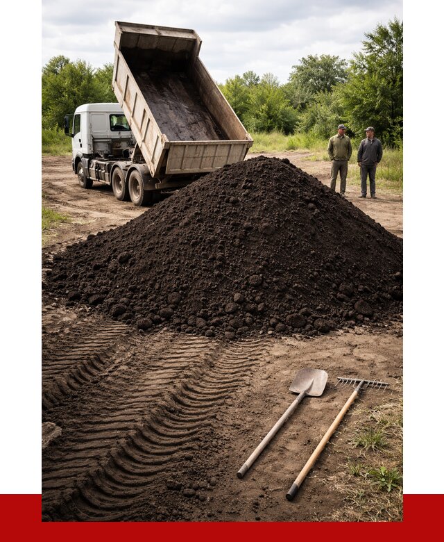 Купить чернозем навалом в Мценске от 1215 р. за куб | ПРОНЕРУДМцн