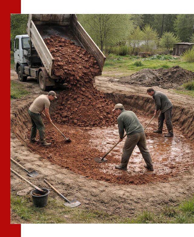 Купить качественную глину для пруда в Мценске