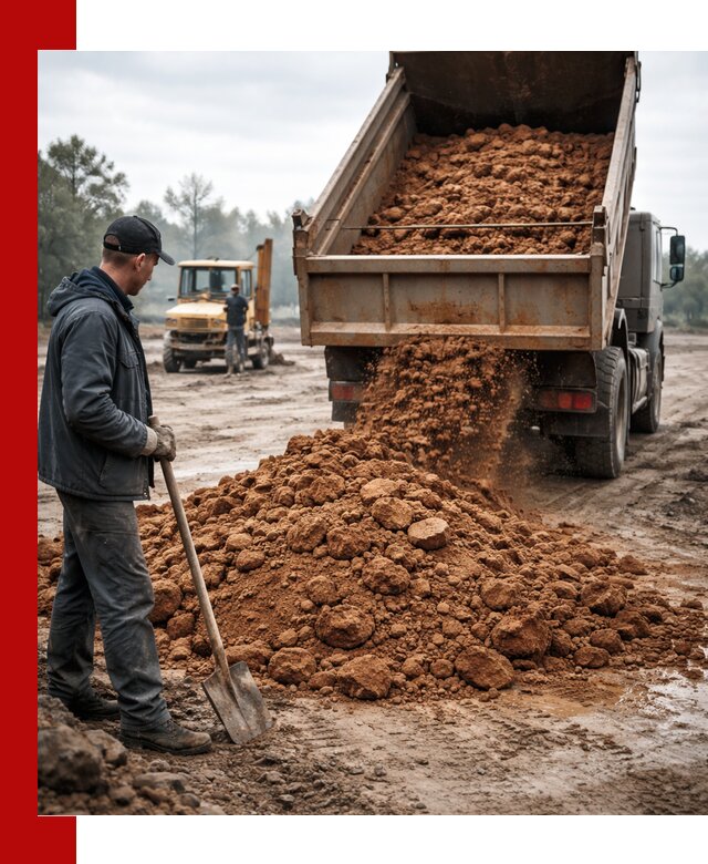 Глина для засыпки в Мценске с доставкой самосвалами