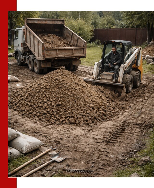 Суглинок для планировки участков в Мценске с доставкой и выгрузкой