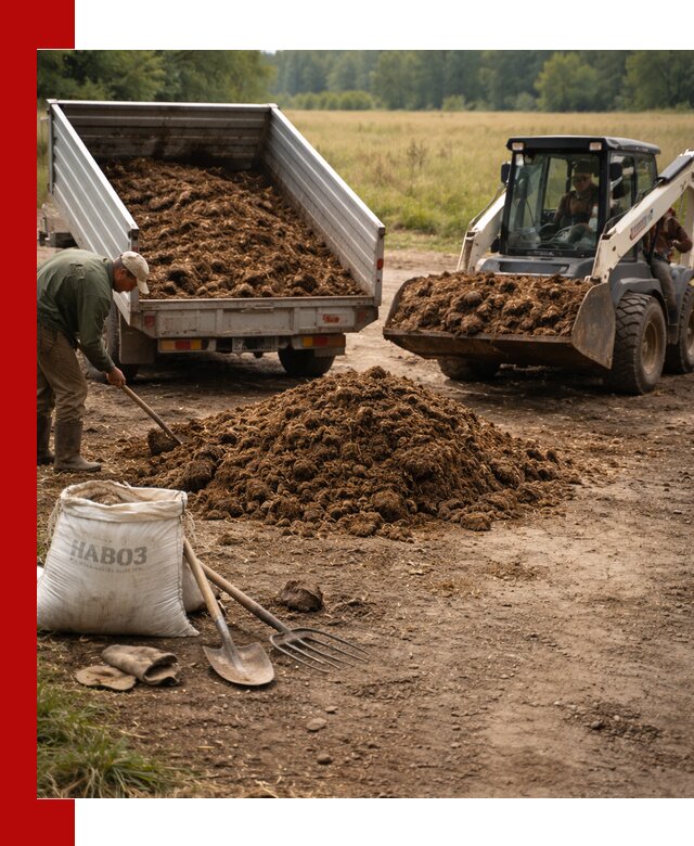 Доставка конского навоза в Мценске с разгрузкой и доставкой на объект