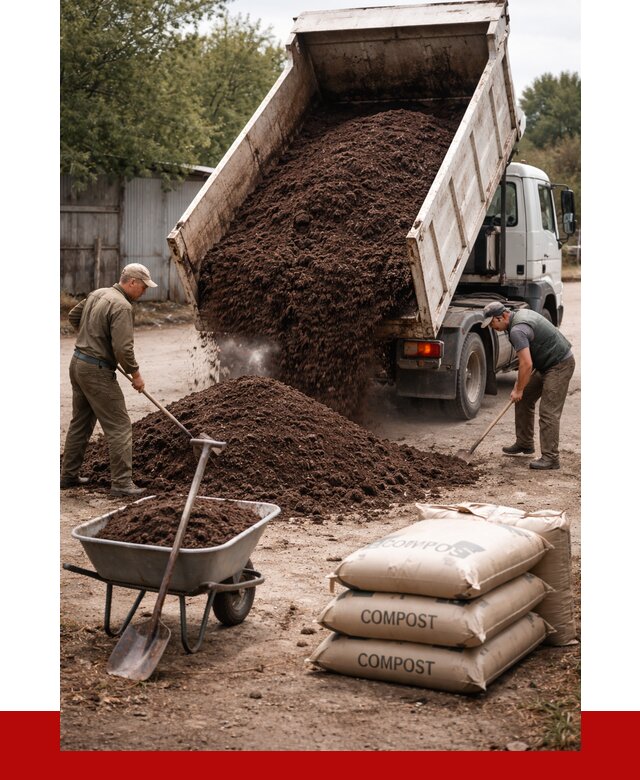Купить компост в Мценске от 4253 р. за куб с доставкой | ПРОНЕРУДМцн