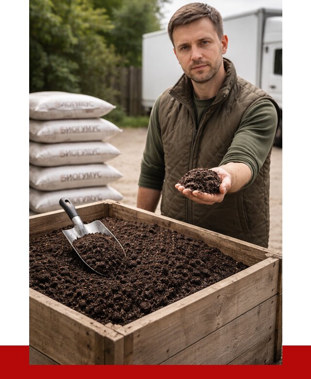 Купить биогумус в Мценске с доставкой от 8608 р. за куб | ПРОНЕРУДМцн