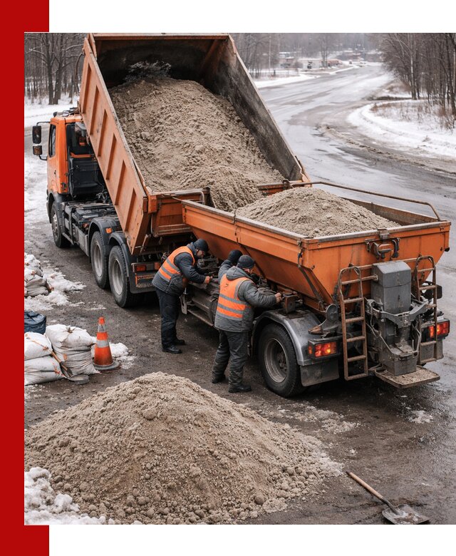 Поставка и вывоз пескосоля в Мценске оптом и в розницу