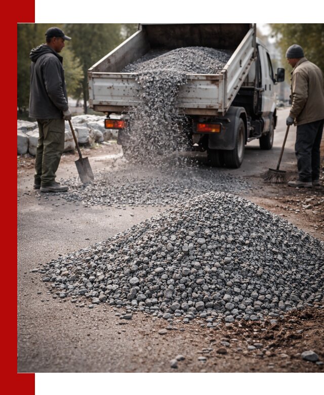 Гранитная крошка для посыпки дорог и тротуаров в Мценске