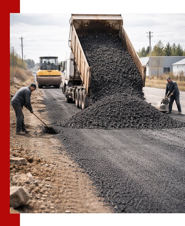 Асфальтовая крошка для дорог в Мценске — поставка и доставка