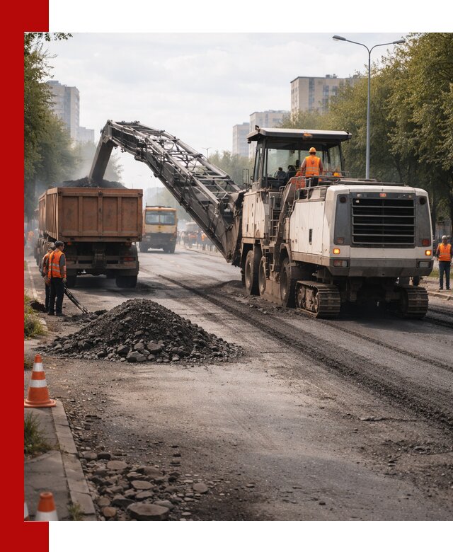 Фрезерованный асфальт в Мценске — удаление и вывоз старого покрытия